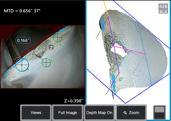 工業內窺鏡檢測優勢2:可通過量化分析準確判斷缺陷程度